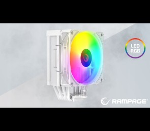 Rampage Octagon C70 Chłodzenie procesora 120mm ARGB LGA1700 AM5 LCD białe