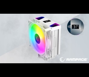 Rampage Octagon C70 Chłodzenie procesora 120mm ARGB LGA1700 AM5 LCD białe