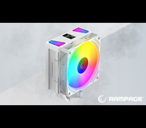 Rampage Octagon C70 Chłodzenie procesora 120mm ARGB LGA1700 AM5 LCD białe