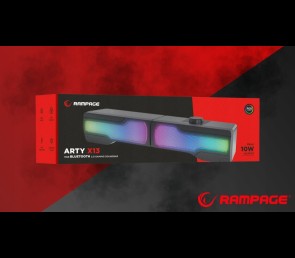 Rampage Arty X13 głośniki gamingowe Bluetooth RGB USB 2x3W kompaktowe