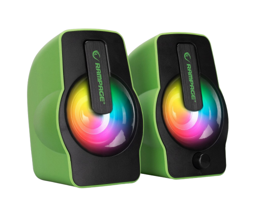 Rampage Głośniki FALSETTO 2.0 gamingowe 6W RGB USB kompaktowe podświetlane