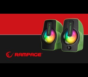 Rampage Głośniki FALSETTO 2.0 gamingowe 6W RGB USB kompaktowe podświetlane