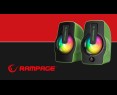 Rampage Głośniki FALSETTO 2.0 gamingowe 6W RGB USB kompaktowe podświetlane Rampage Głośniki FALSETTO 2.0 gamingowe 6W RGB USB kompaktowe podświetlane