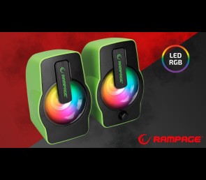 Rampage Głośniki FALSETTO 2.0 gamingowe 6W RGB USB kompaktowe podświetlane