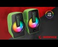 Rampage Głośniki FALSETTO 2.0 gamingowe 6W RGB USB kompaktowe podświetlane Rampage Głośniki FALSETTO 2.0 gamingowe 6W RGB USB kompaktowe podświetlane