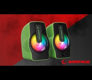 Rampage Głośniki FALSETTO 2.0 gamingowe 6W RGB USB kompaktowe podświetlane