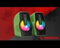 Rampage Głośniki FALSETTO 2.0 gamingowe 6W RGB USB kompaktowe podświetlane Rampage Głośniki FALSETTO 2.0 gamingowe 6W RGB USB kompaktowe podświetlane
