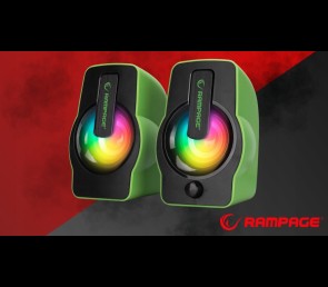 Rampage Głośniki FALSETTO 2.0 gamingowe 6W RGB USB kompaktowe podświetlane