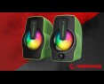 Rampage Głośniki FALSETTO 2.0 gamingowe 6W RGB USB kompaktowe podświetlane Rampage Głośniki FALSETTO 2.0 gamingowe 6W RGB USB kompaktowe podświetlane
