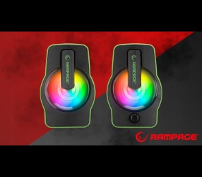 Rampage Głośniki FALSETTO 2.0 gamingowe 6W RGB USB kompaktowe podświetlane