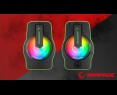 Rampage Głośniki FALSETTO 2.0 gamingowe 6W RGB USB kompaktowe podświetlane Rampage Głośniki FALSETTO 2.0 gamingowe 6W RGB USB kompaktowe podświetlane