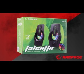 Rampage Głośniki FALSETTO 2.0 gamingowe 6W RGB USB kompaktowe podświetlane