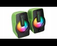 Rampage Głośniki FALSETTO 2.0 gamingowe 6W RGB USB kompaktowe podświetlane Rampage Głośniki FALSETTO 2.0 gamingowe 6W RGB USB kompaktowe podświetlane