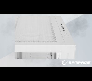 Rampage Hydra V1 Obudowa PC gaming 4x wentylator ARGB USB C USB A hub biały