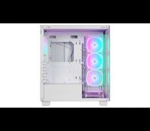 Rampage Hydra V1 Obudowa PC gaming 4x wentylator ARGB USB C USB A hub biały