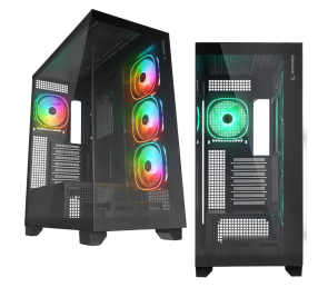 Rampage Hydra V1 Obudowa PC Gaming ARGB USB C USB A Czarna