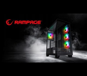Rampage Hydra V1 Obudowa PC Gaming ARGB USB C USB A Czarna