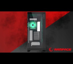 Rampage Hydra V1 Obudowa PC Gaming ARGB USB C USB A Czarna