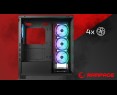 Rampage Hydra V1 Obudowa PC Gaming ARGB USB C USB A Czarna Rampage Hydra V1 Obudowa PC Gaming ARGB USB C USB A Czarna