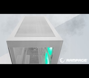Rampage Hydra V2 obudowa PC akwarium ARGB biała trzy panele szkło hartowane