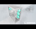 Rampage Hydra V2 obudowa PC akwarium ARGB biała trzy panele szkło hartowane Rampage Hydra V2 obudowa PC akwarium ARGB biała trzy panele szkło hartowane