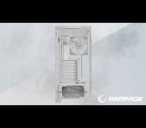 Rampage Hydra V2 obudowa PC akwarium ARGB biała trzy panele szkło hartowane