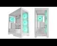 Rampage Hydra V2 obudowa PC akwarium ARGB biała trzy panele szkło hartowane Rampage Hydra V2 obudowa PC akwarium ARGB biała trzy panele szkło hartowane