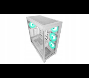 Rampage Hydra V2 obudowa PC akwarium ARGB biała trzy panele szkło hartowane