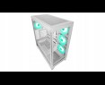 Rampage Hydra V2 obudowa PC akwarium ARGB biała trzy panele szkło hartowane Rampage Hydra V2 obudowa PC akwarium ARGB biała trzy panele szkło hartowane