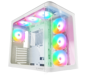 Rampage Loopy obudowa PC biała 7x wentylatorów ARGB Infinity HUB wydajna
