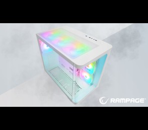 Rampage Loopy obudowa PC biała 7x wentylatorów ARGB Infinity HUB wydajna