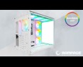 Rampage Loopy obudowa PC biała 7x wentylatorów ARGB Infinity HUB wydajna Rampage Loopy obudowa PC biała 7x wentylatorów ARGB Infinity HUB wydajna