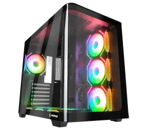 Rampage Loopy Obudowa PC czarna 7x 120mm wentylatorów ARGB Infinity HUB