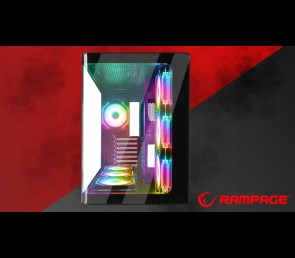 Rampage Loopy Obudowa PC czarna 7x 120mm wentylatorów ARGB Infinity HUB