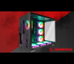 Rampage Loopy Obudowa PC czarna 7x 120mm wentylatorów ARGB Infinity HUB