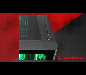 Rampage Loopy Obudowa PC czarna 7x 120mm wentylatorów ARGB Infinity HUB