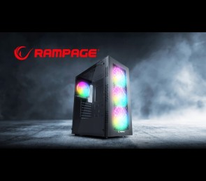 Rampage PLAID V1 Obudowa PC Mid Tower RGB okno hartowane czarna gamingowa