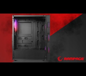 Rampage PLAID V1 Obudowa PC Mid Tower RGB okno hartowane czarna gamingowa