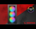 Rampage PLAID V1 Obudowa PC Mid Tower RGB okno hartowane czarna gamingowa Rampage PLAID V1 Obudowa PC Mid Tower RGB okno hartowane czarna gamingowa