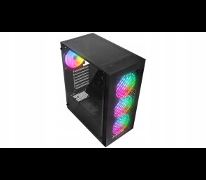 Rampage PLAID V1 Obudowa PC Mid Tower RGB okno hartowane czarna gamingowa