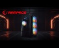 Rampage SHIVA Obudowa PC hartowane szkło 4x 120mm Rainbow czarna Rampage SHIVA Obudowa PC hartowane szkło 4x 120mm Rainbow czarna