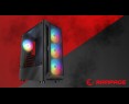 Rampage SHIVA Obudowa PC hartowane szkło 4x 120mm Rainbow czarna Rampage SHIVA Obudowa PC hartowane szkło 4x 120mm Rainbow czarna