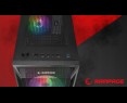 Rampage SHIVA Obudowa PC hartowane szkło 4x 120mm Rainbow czarna Rampage SHIVA Obudowa PC hartowane szkło 4x 120mm Rainbow czarna