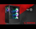 Rampage SHIVA Obudowa PC hartowane szkło 4x 120mm Rainbow czarna Rampage SHIVA Obudowa PC hartowane szkło 4x 120mm Rainbow czarna
