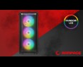 Rampage SHIVA Obudowa PC hartowane szkło 4x 120mm Rainbow czarna Rampage SHIVA Obudowa PC hartowane szkło 4x 120mm Rainbow czarna