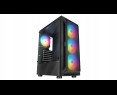 Rampage SHIVA Obudowa PC hartowane szkło 4x 120mm Rainbow czarna Rampage SHIVA Obudowa PC hartowane szkło 4x 120mm Rainbow czarna