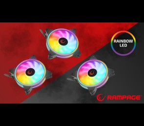 Rampage Coolwind F3 3 wentylatory 120mm ARGB kontroler wydajne ciche