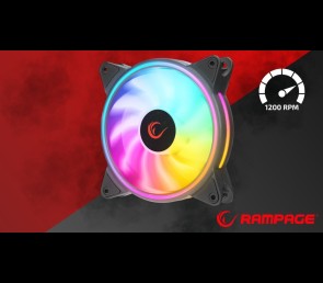 Rampage Coolwind F3 3 wentylatory 120mm ARGB kontroler wydajne ciche