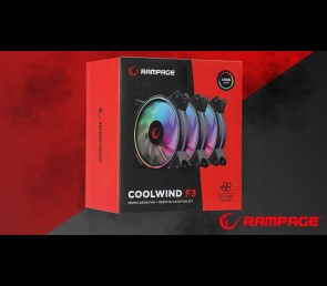 Rampage Coolwind F3 3 wentylatory 120mm ARGB kontroler wydajne ciche