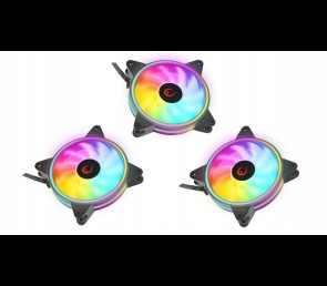 Rampage Coolwind F3 3 wentylatory 120mm ARGB kontroler wydajne ciche